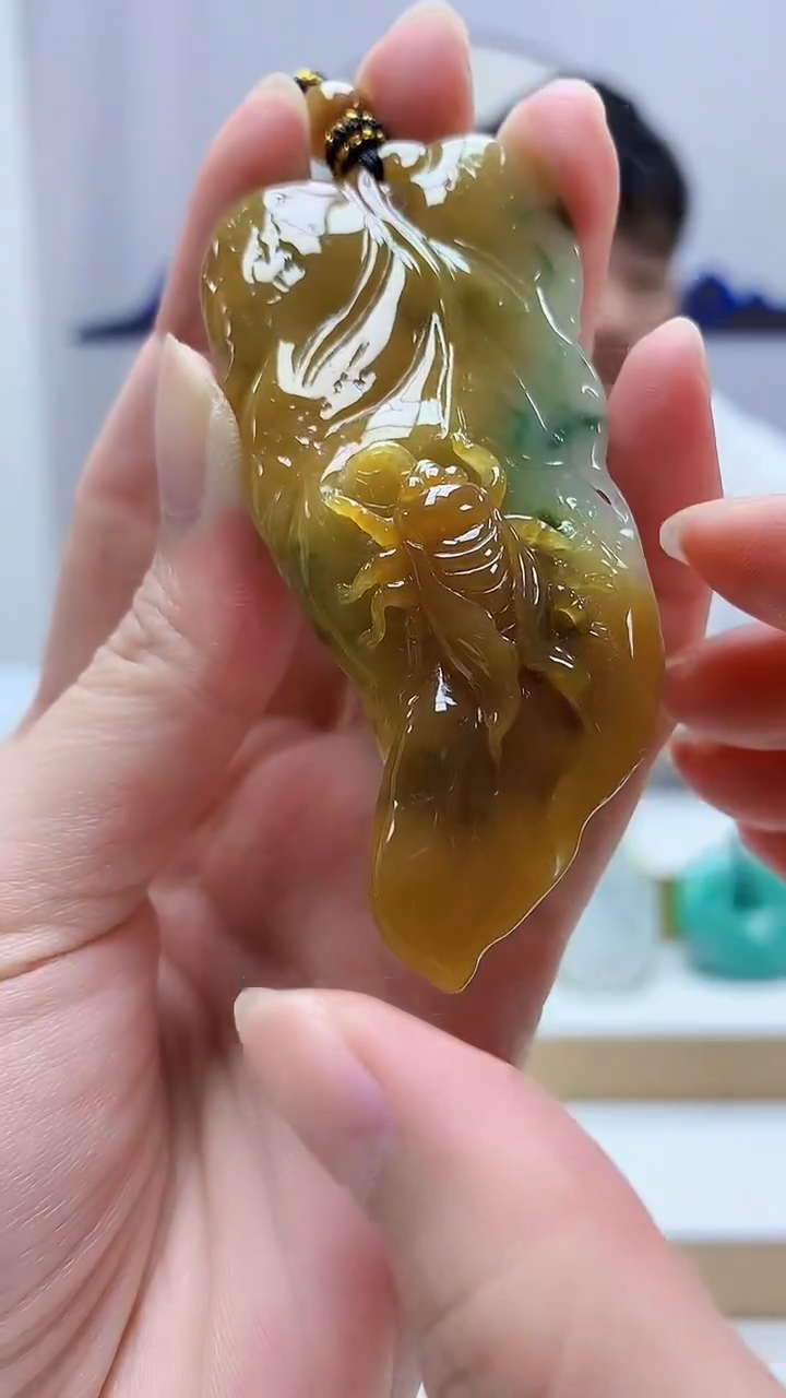 未镶嵌定制翡翠心***?5060zm-毛货挂件