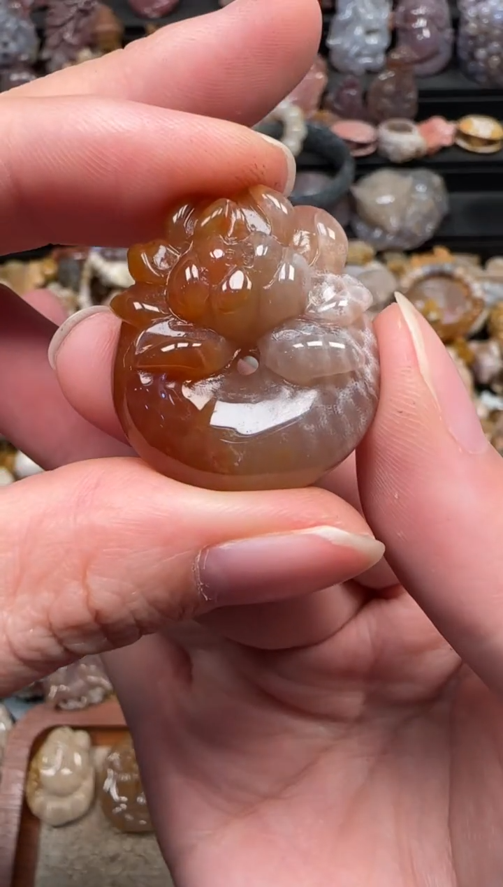 颈饰未镶嵌硅化珊瑚（珊瑚玉）184
