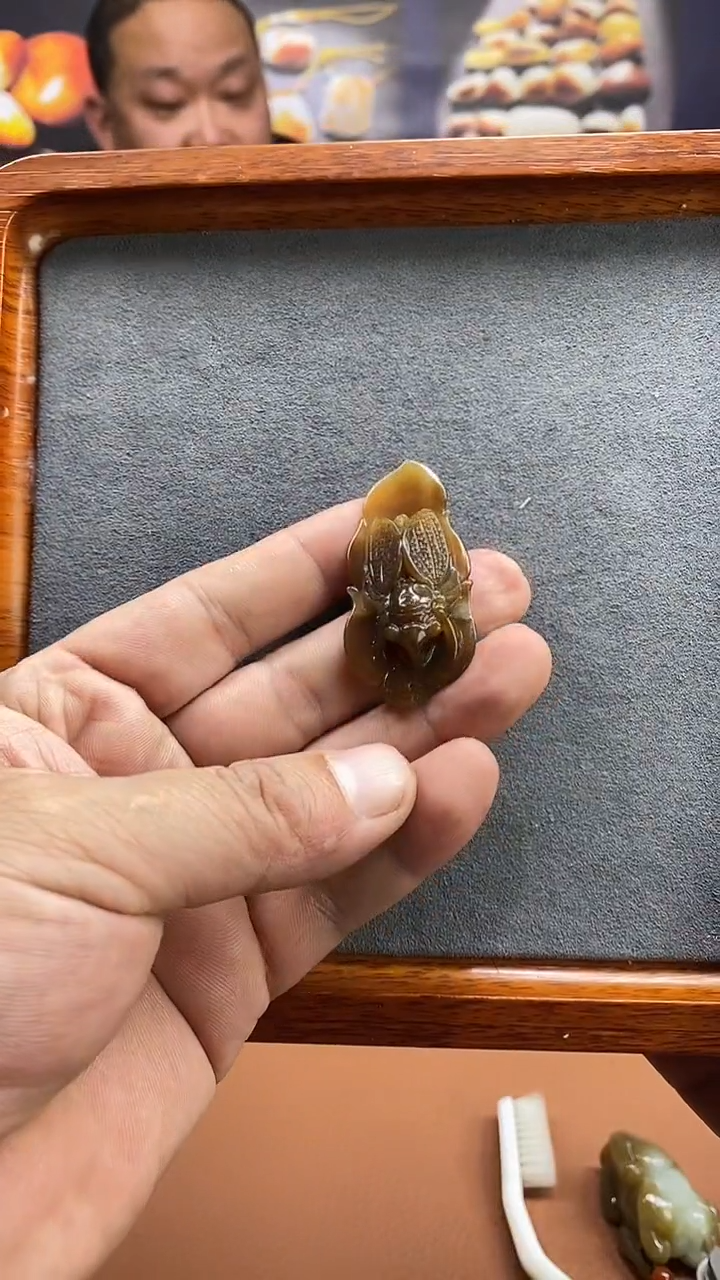 【闪购商品】和田玉（糖玉）颈饰未镶嵌精品和田玉糖料蝉