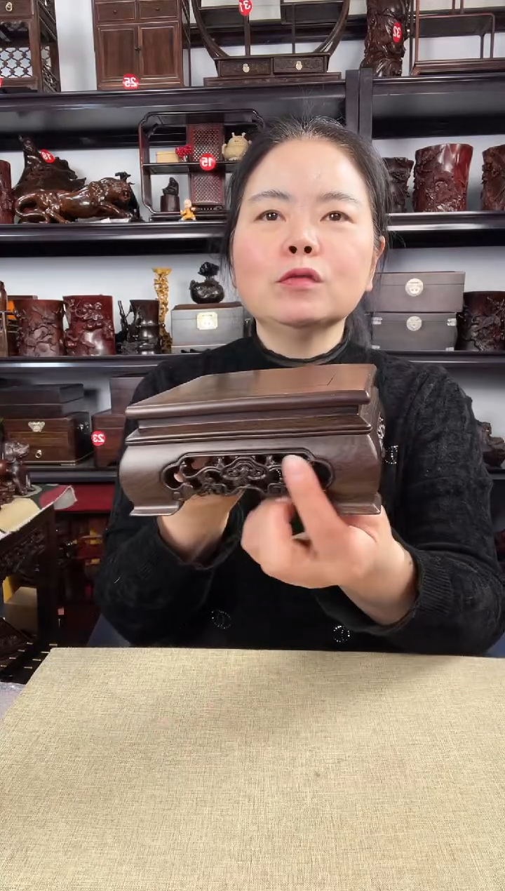 木灵芝正方老李红木工艺品