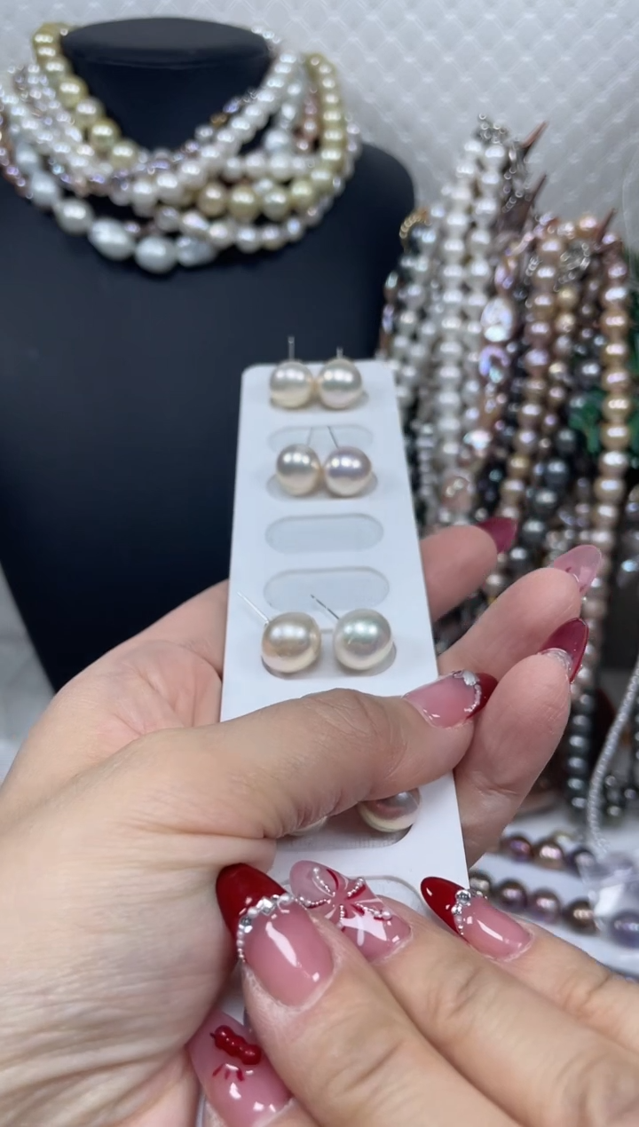 【闪购商品】淡水珍珠耳饰未镶嵌【纯恬珍珠】（多样性发货发一）