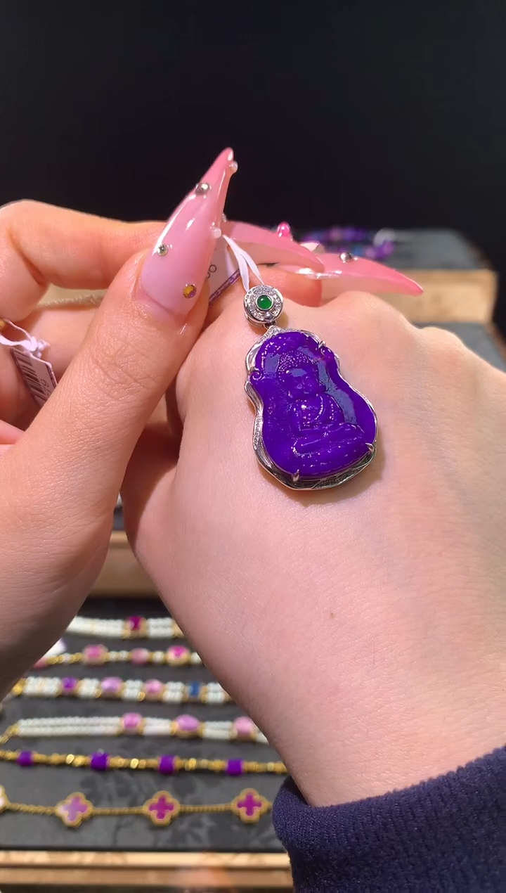 苏纪石（舒俱来）18K金镶嵌，吊坠