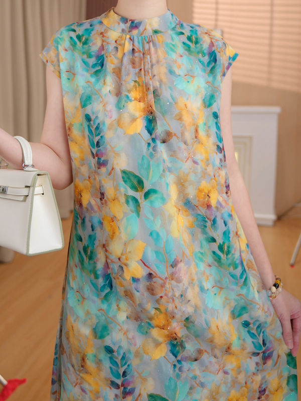 【送腰带】翠澜流光杭州原版正品2025夏季新款连衣裙15040