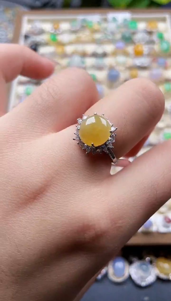 银S925镶嵌戒指翡翠21