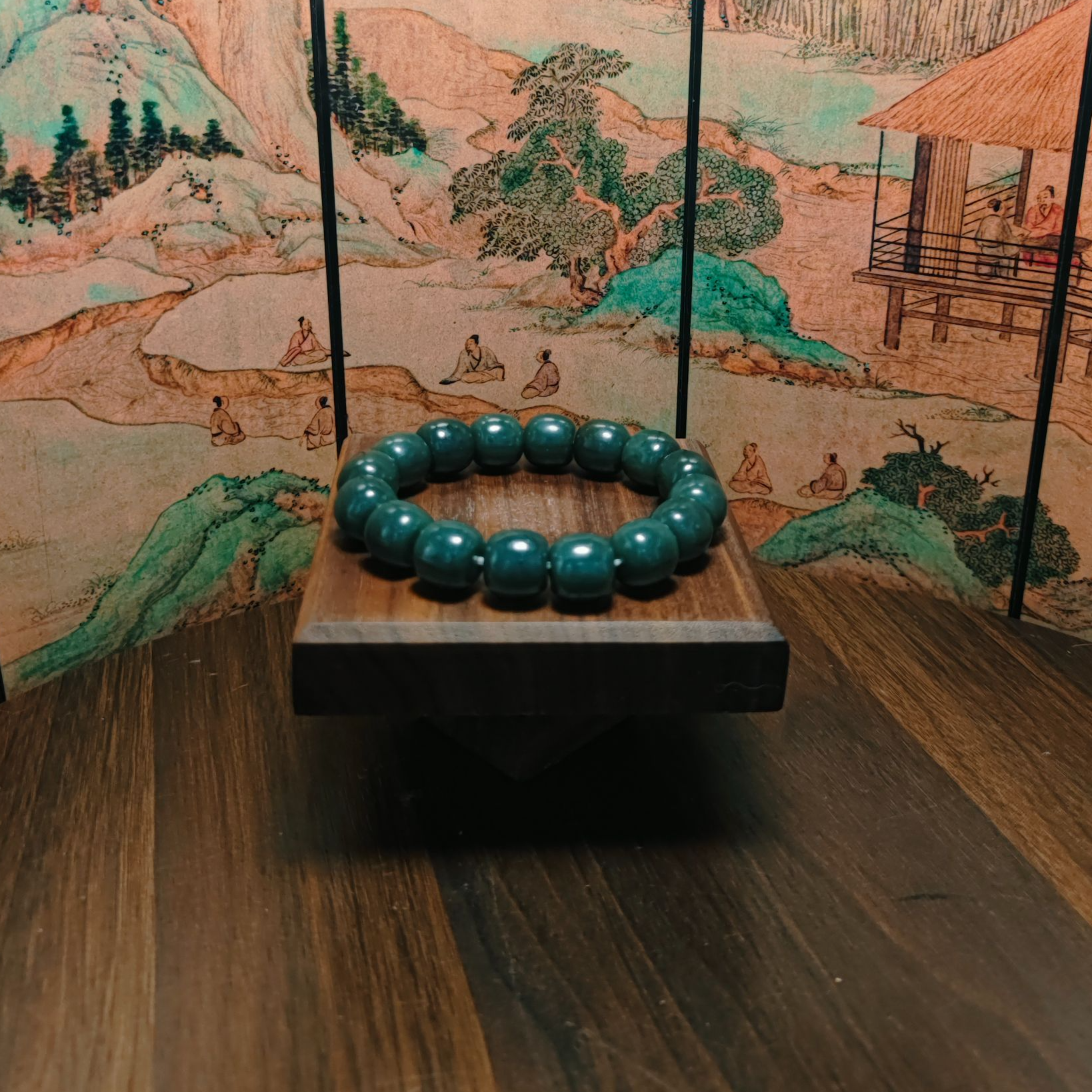 F和田玉桶珠手串（卡14）1136