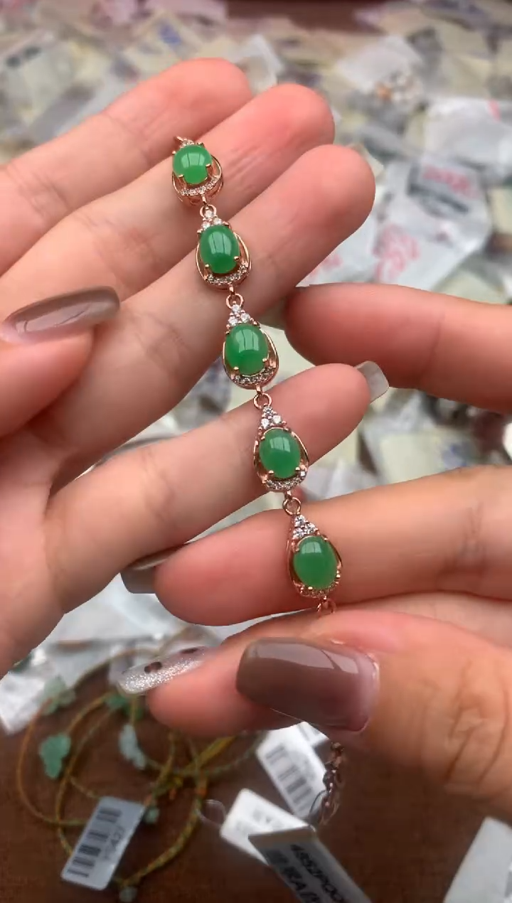 银S925镶嵌挂件翡翠—