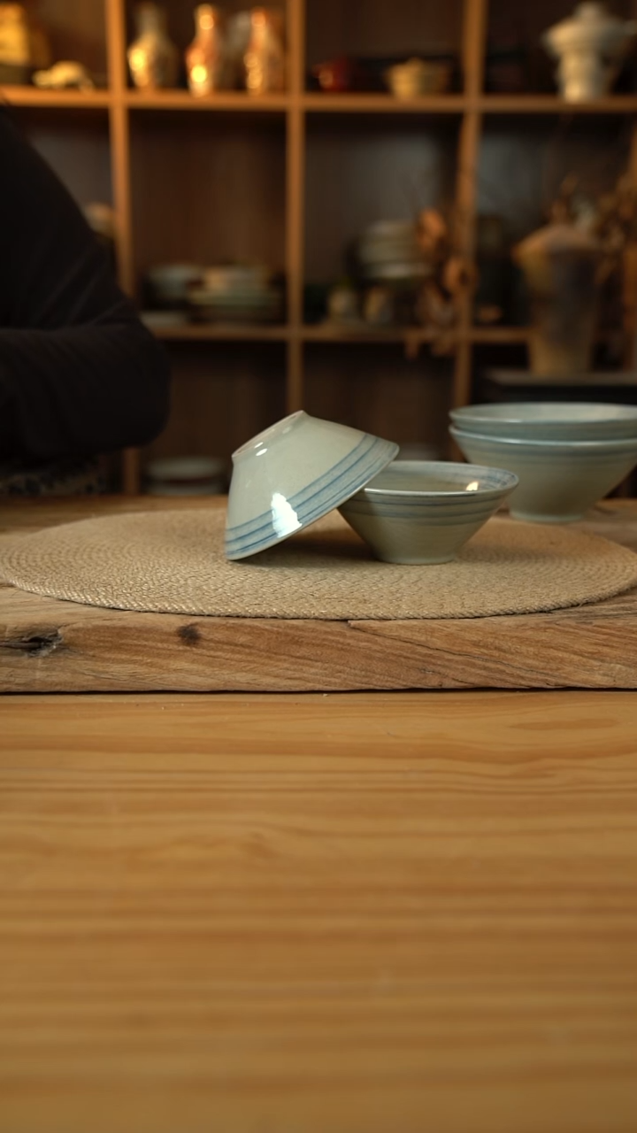 青云系列的4.8英寸斗笠碗2个