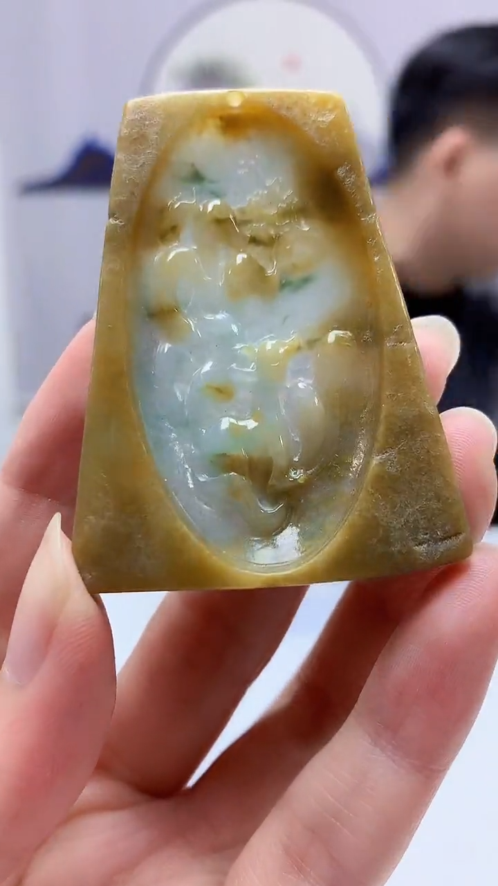 【闪购商品】定制翡翠未镶嵌4917zm-毛货挂件九尾93