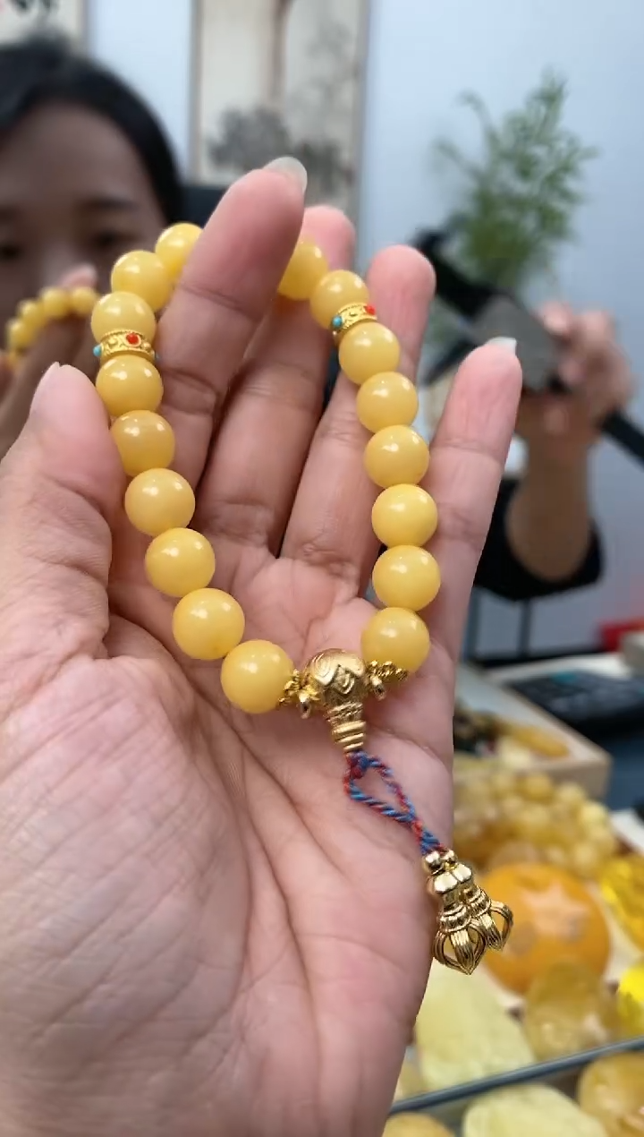 【闪购商品】蜜蜡裸石未镶嵌天然琥珀蜜蜡手串