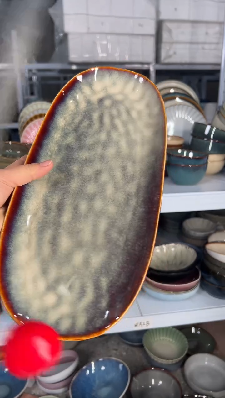 陶瓷外贸尾货瑕疵满20包邮X 鱼盘