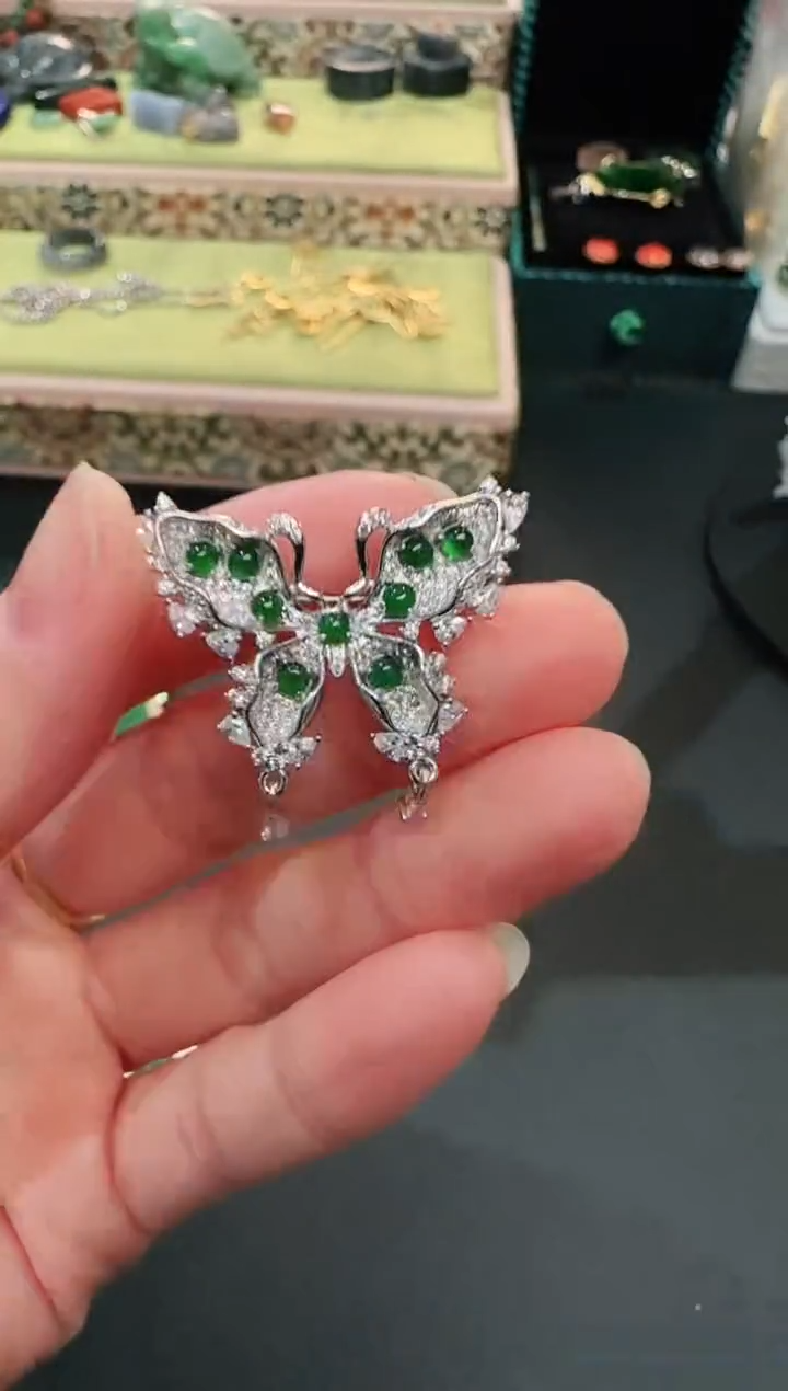 【闪购商品】翡翠颈饰银S925镶嵌吊坠