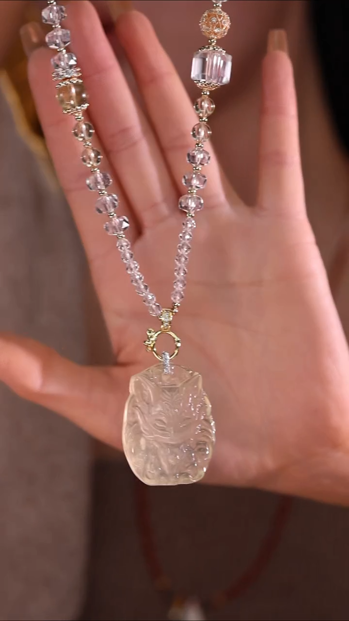 【闪购商品】水晶项链未镶嵌黄水晶吊坠项链/