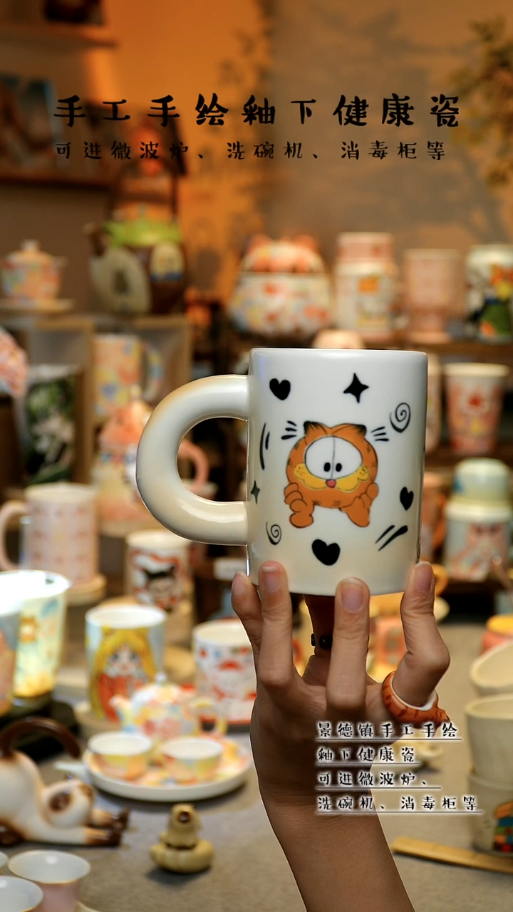 【闪购商品】杯陶瓷景德镇高温釉下彩&A824