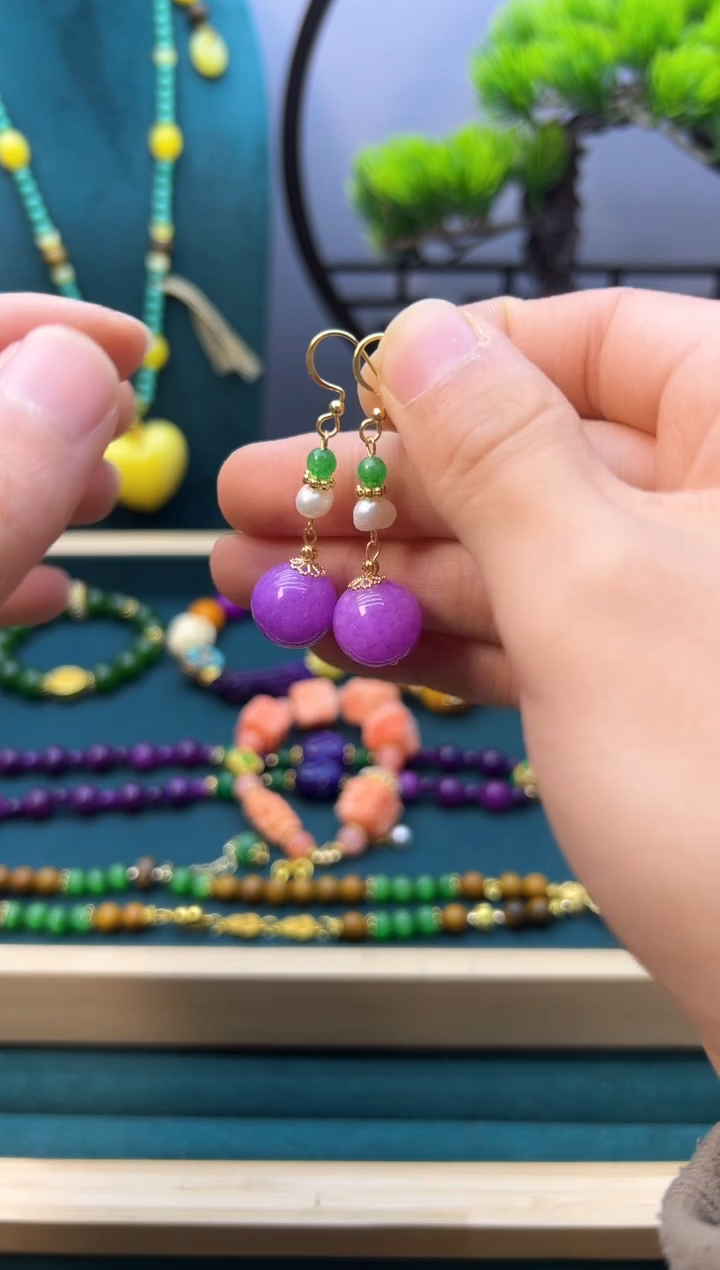 【闪购商品】翡翠颈饰14K金镶嵌E96            