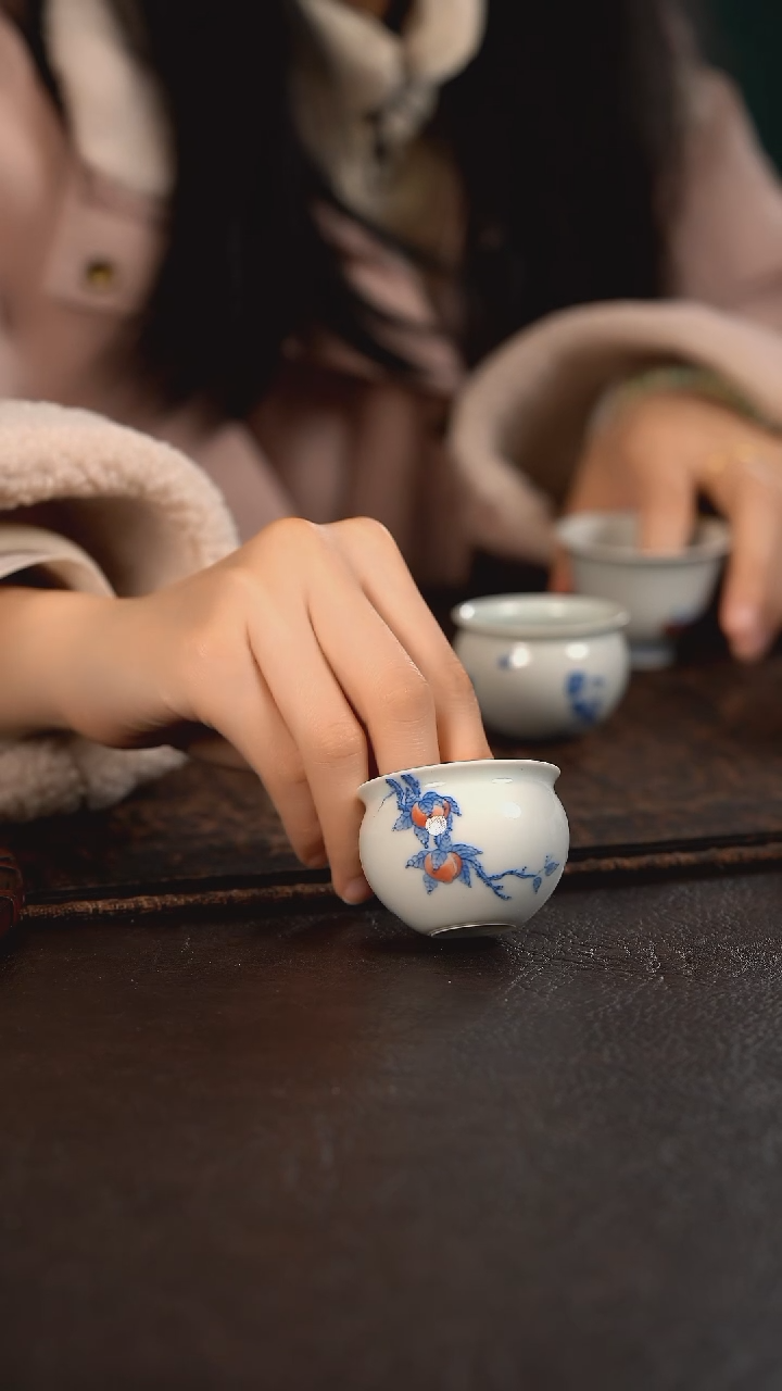 【闪购商品】杯聚澜堂寿桃小缸杯