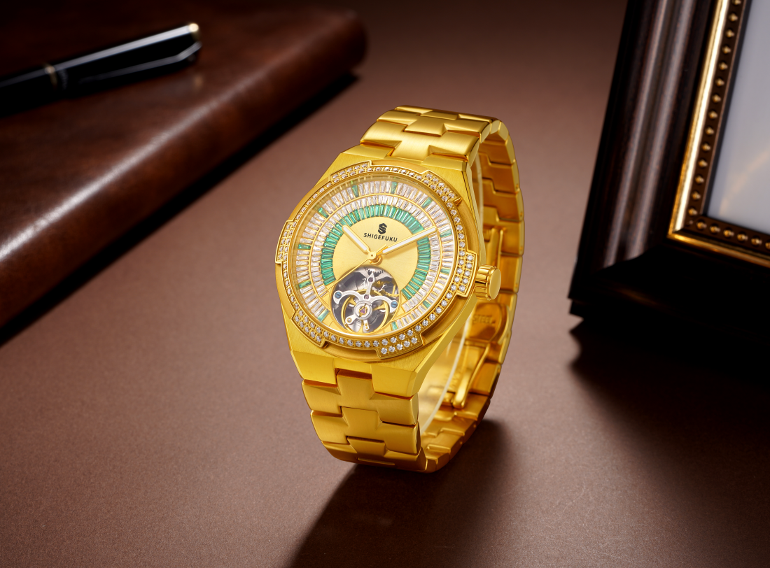 【香港SHIGEFUKU】孔雀/全自动机械腕表手表8578GQ 