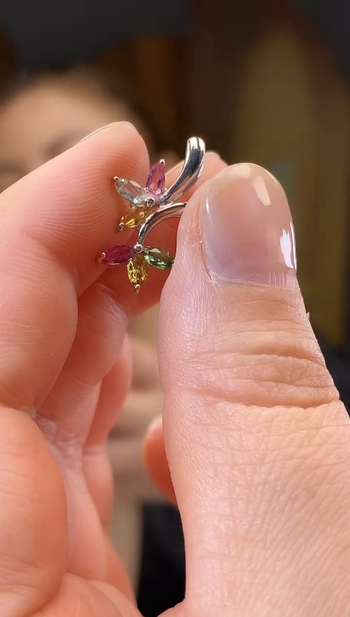 吊坠(赠链)未镶嵌碧玺天然碧玺吊坠