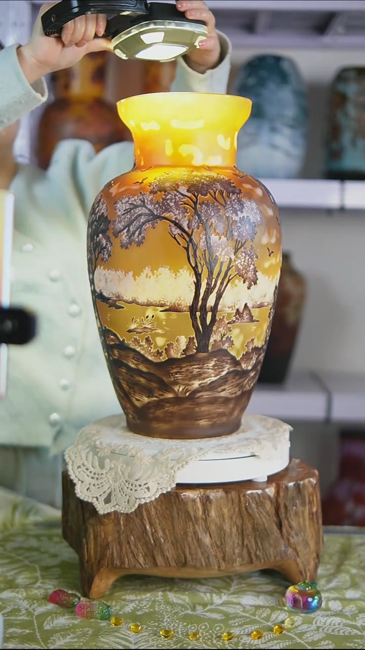 琉璃【3】暮栖 格雷花瓶