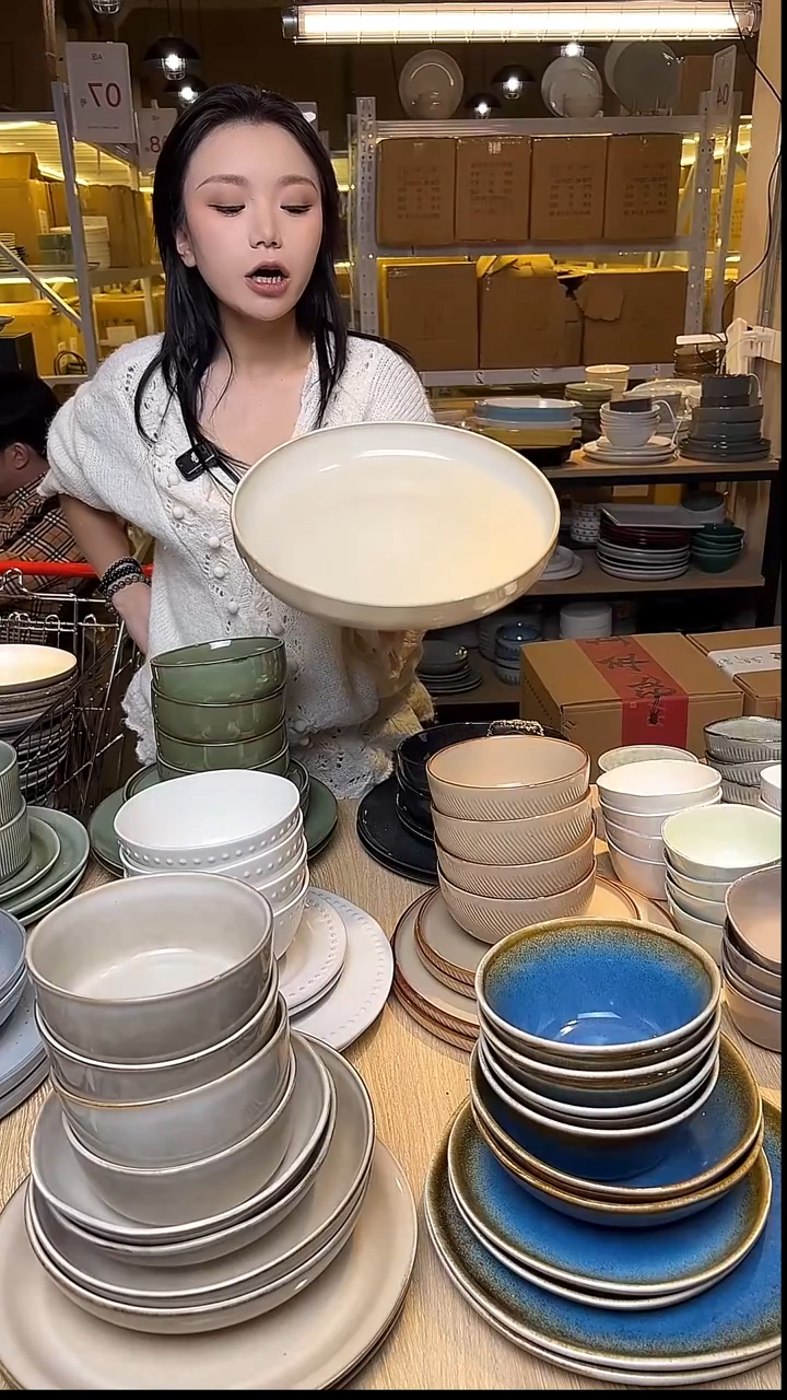 瓷外贸尾货窑变釉下彩默外微瑕