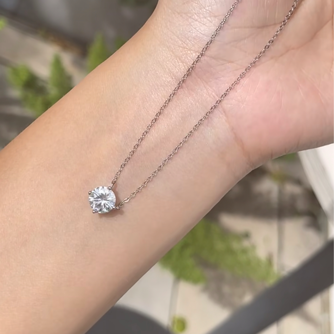 【爆款】露思同款独钻项链1克拉