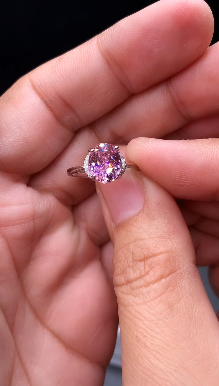 银S925镶嵌戒指碧玺111