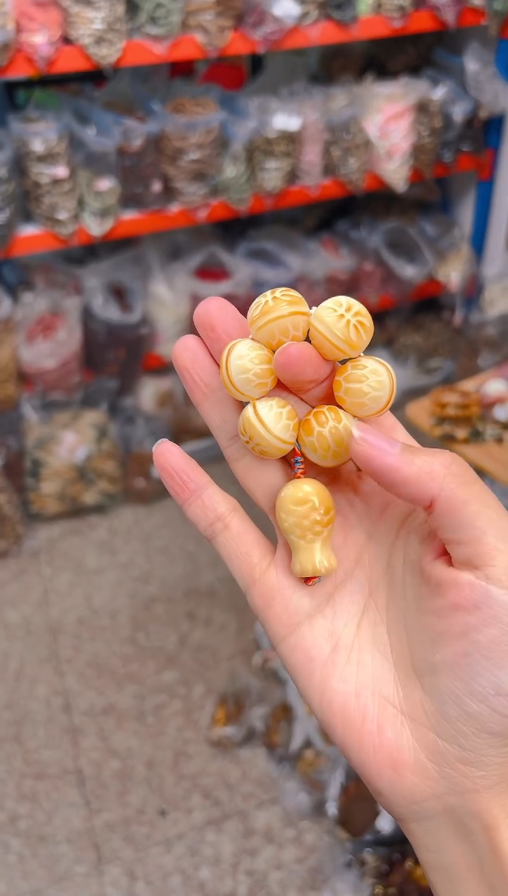 吊坠菩提根/象牙果富甲天下手捻  黄色