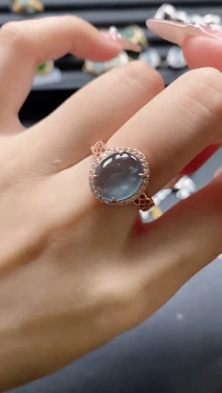 【闪购商品】翡翠戒指银S925镶嵌51151