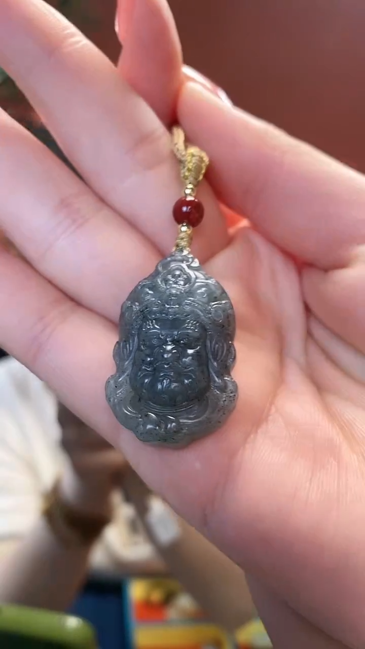 【闪购商品】和田玉挂件未镶嵌大黑天尺寸约35*21mm