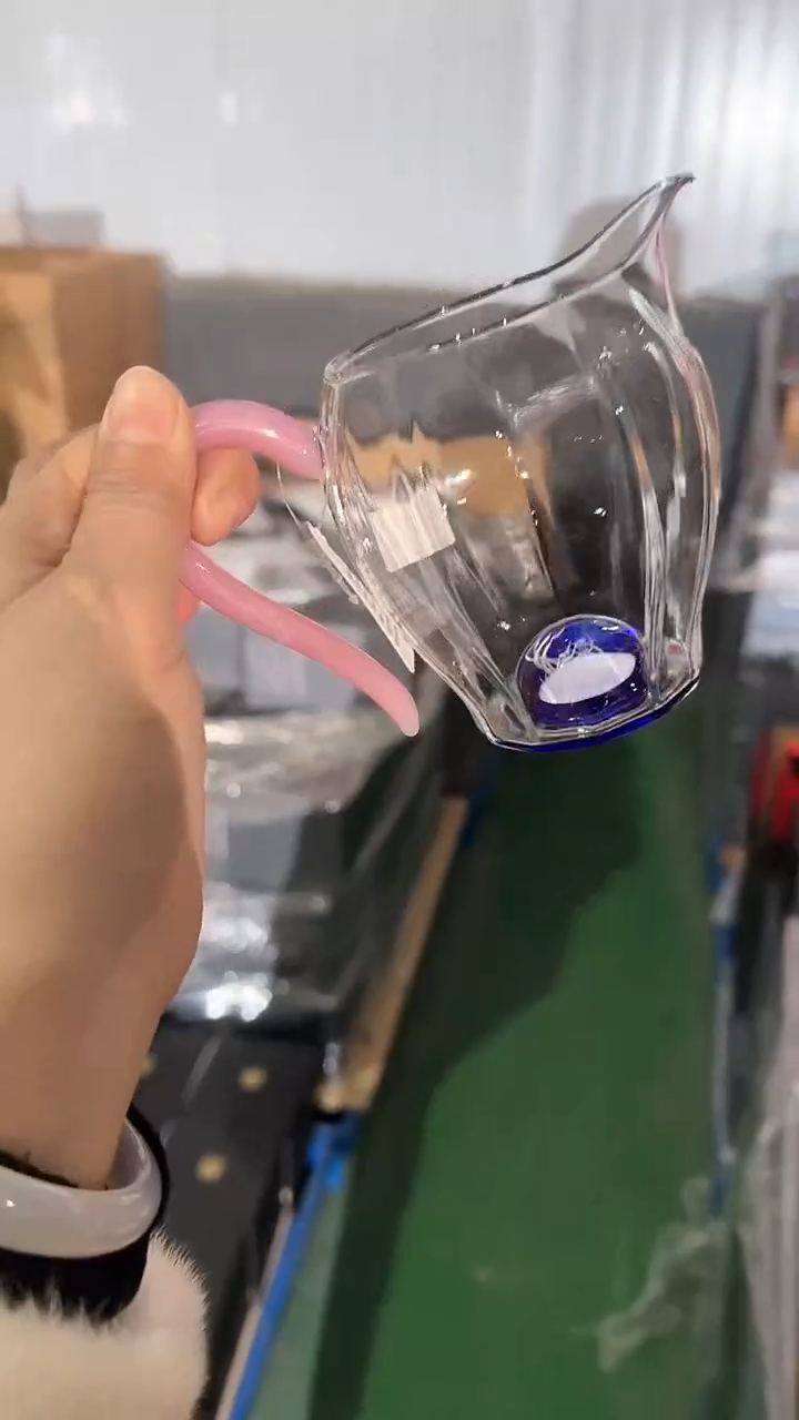 【闪购商品】十二棱粉水母公道杯