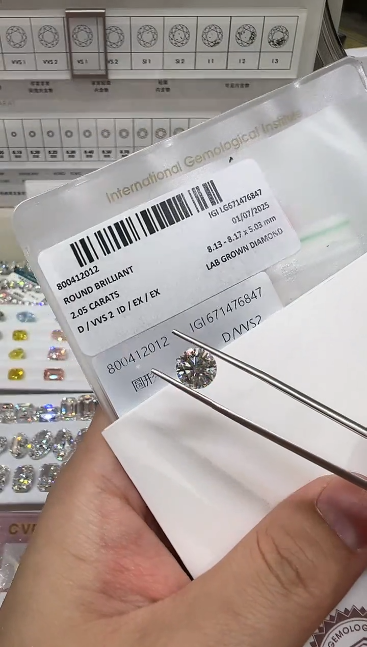 【闪购商品】实验室培育钻石裸石未镶嵌@2.05 ct先鉴赏，再定制！