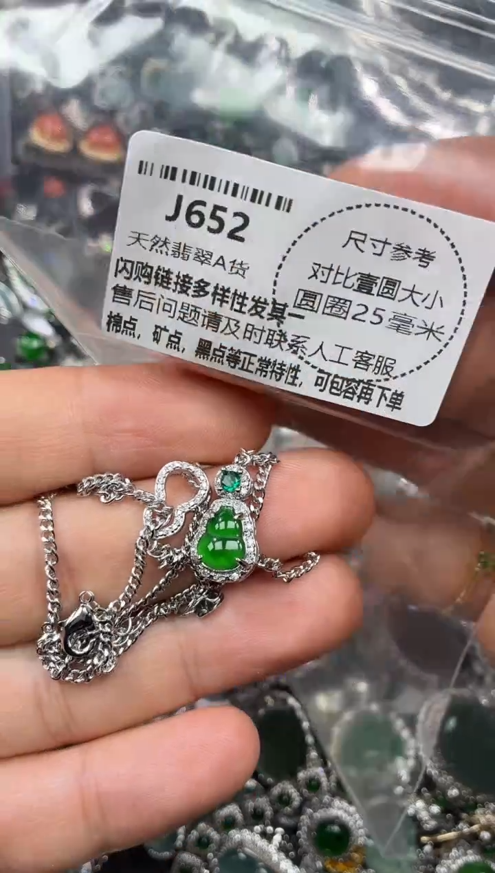 颈饰未镶嵌翡翠J652项链