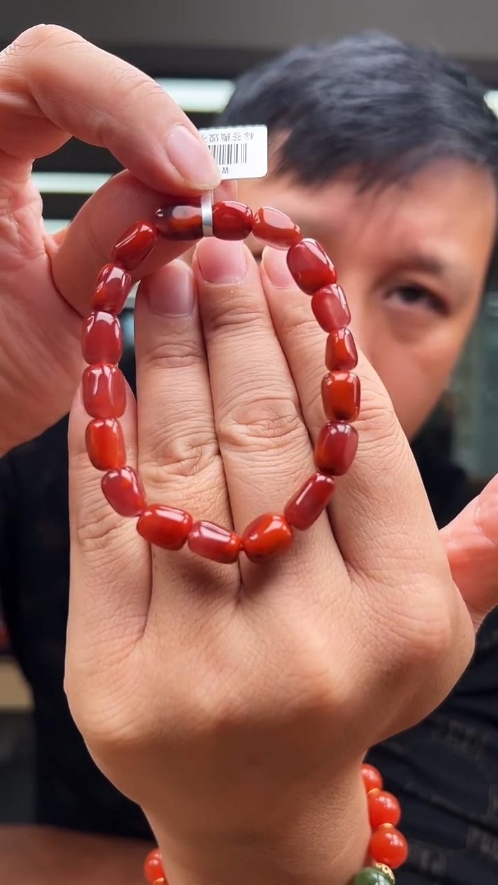 未镶嵌珠串南红玛瑙原矿川料大凉山随型8mm+