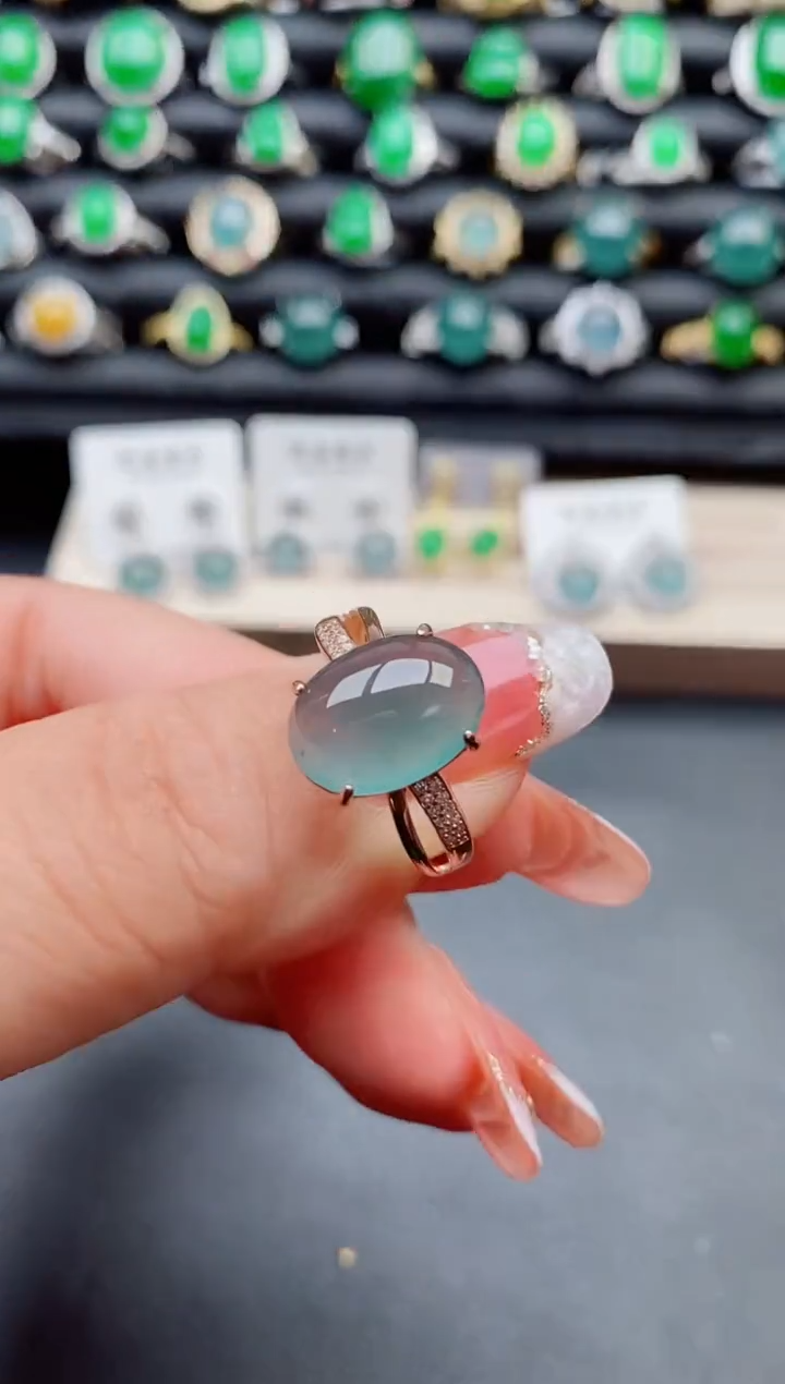 【闪购商品】翡翠戒指银S925镶嵌05880