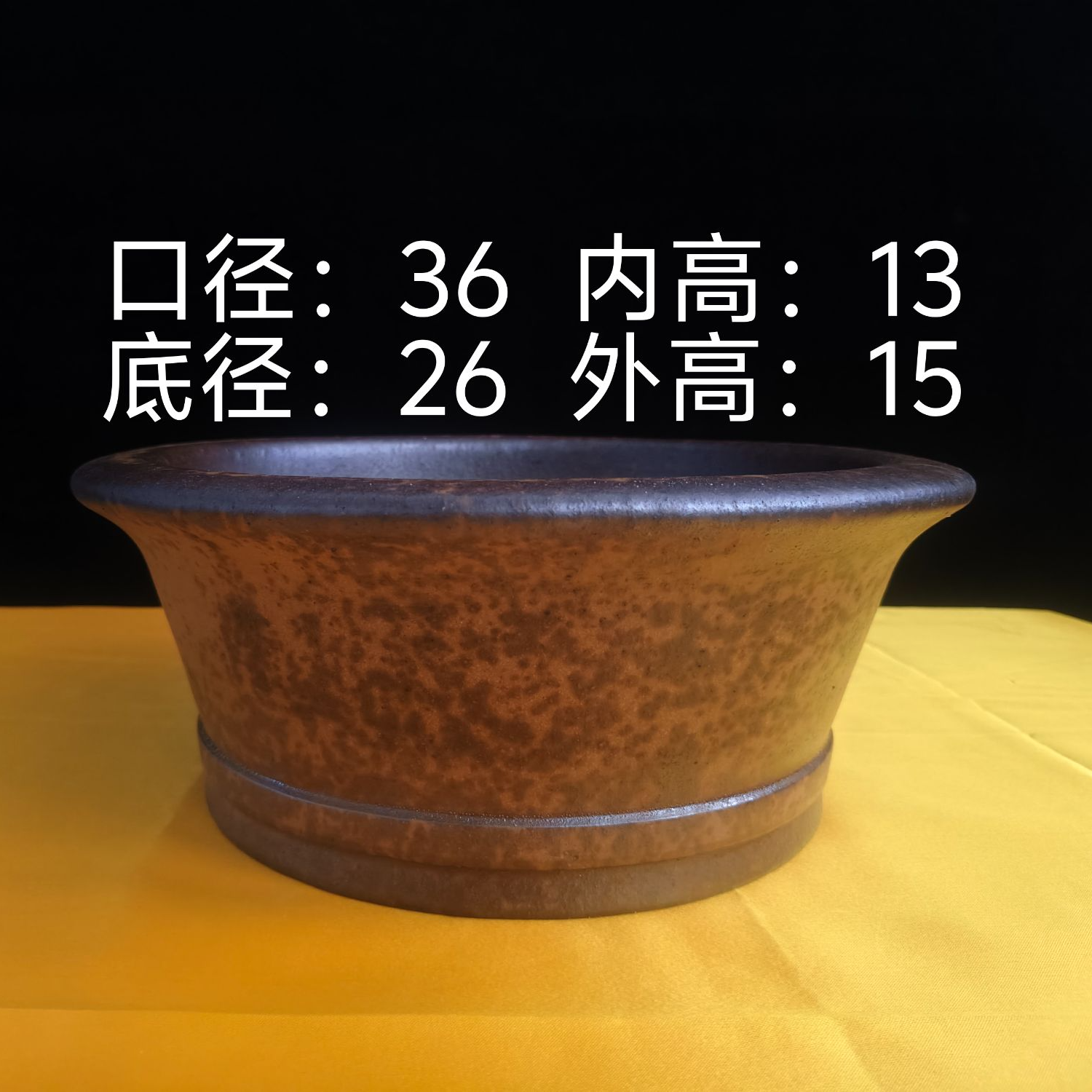 纯手工圆盆紫砂花盆