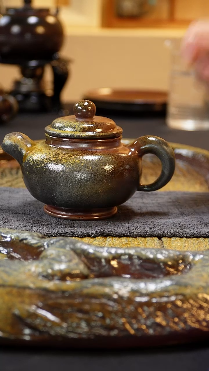 紫砂柴烧纯自然柴烧350毫升