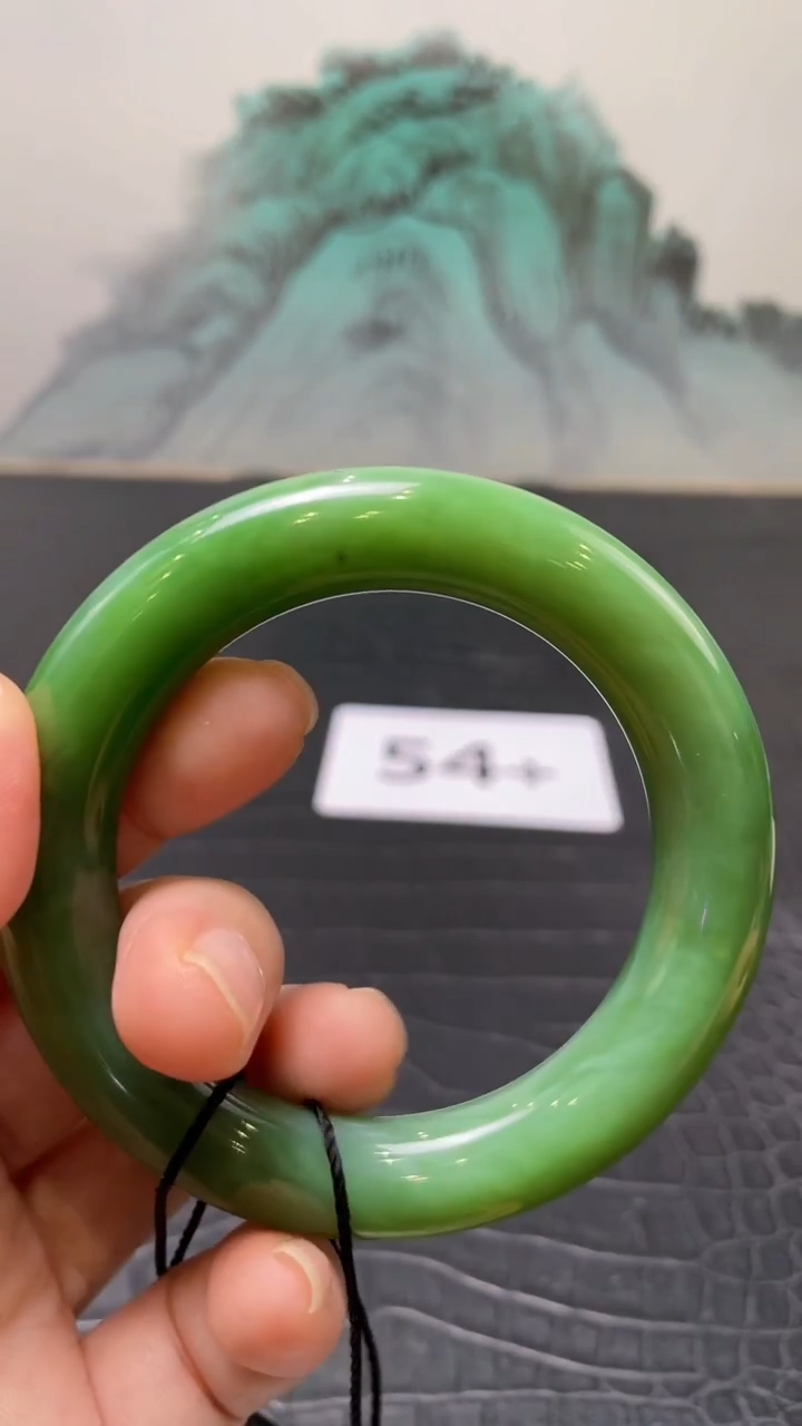 未镶嵌手镯和田玉（碧玉）风*54+