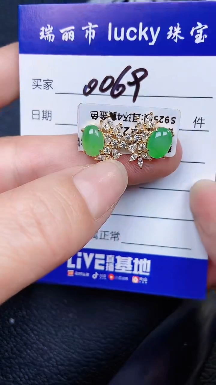 颈饰银S925镶嵌翡翠0069