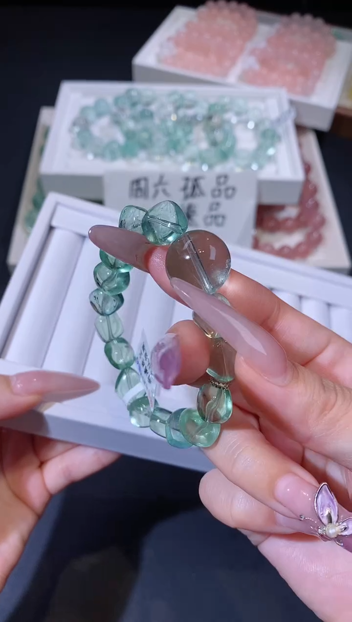 未镶嵌手链萤石1227.25绿萤石手串 多样性发其一