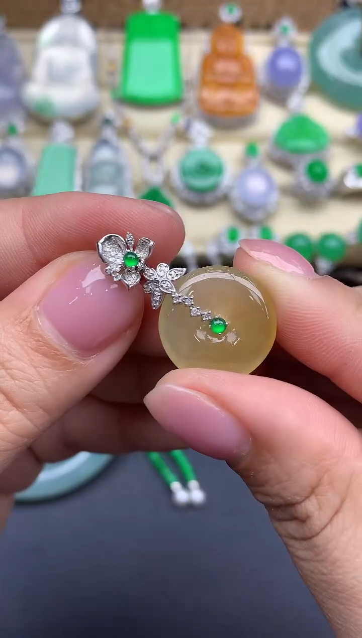 【闪购商品】翡翠颈饰18K金镶嵌172-中国好珍宝