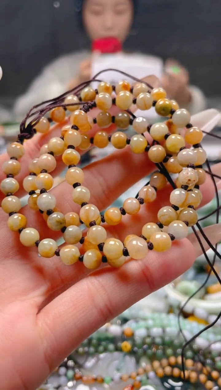 【闪购商品】翡翠颈饰未镶嵌6-7MM/B/翡翠A货一图一物