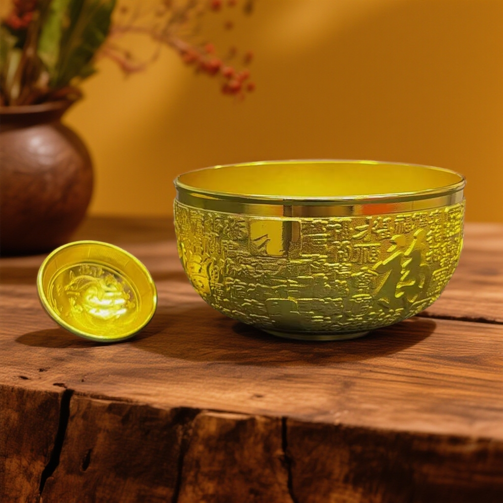 【小雪甄选】时尚大气流行简约合金百福碗（ZL81538）