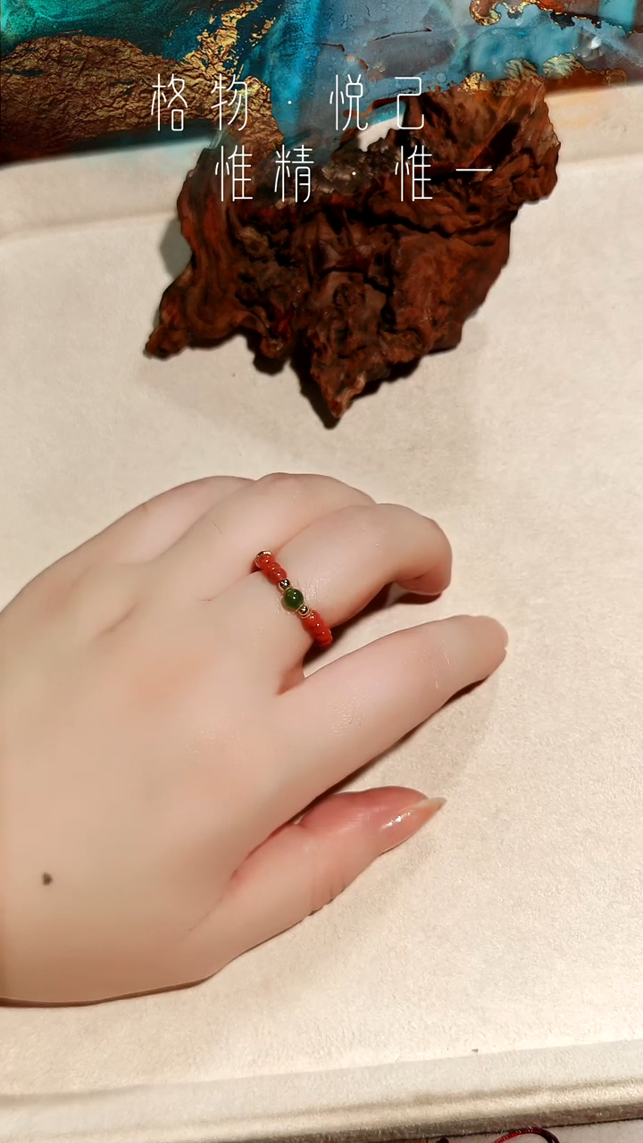 银S925镶嵌戒指南红玛瑙碧玉等