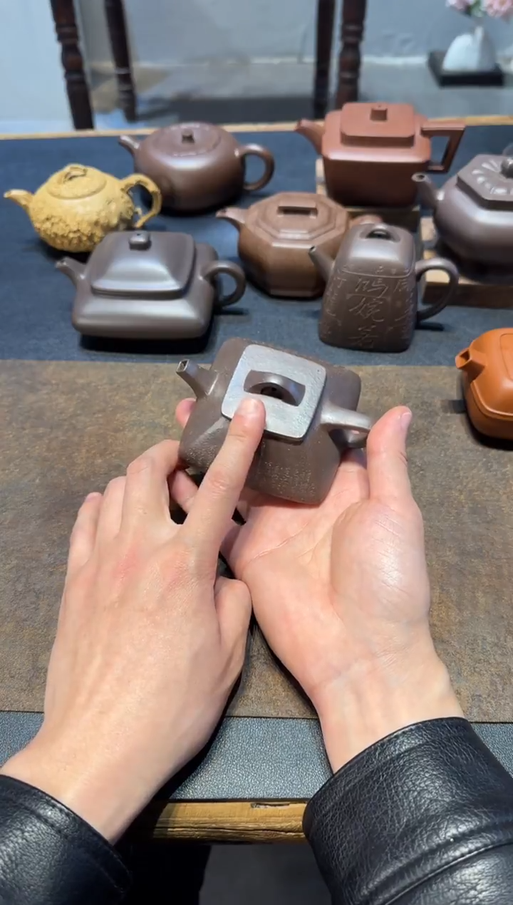 茶壶紫砂小****?四方石瓢40目