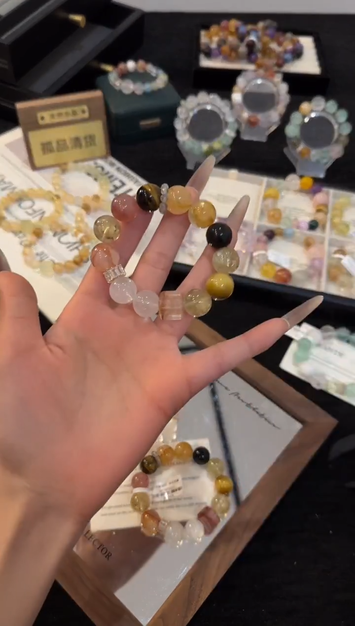 合金手链水晶多宝手链x3277