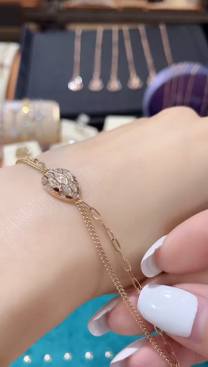 【闪购商品】钻石手链18K金镶嵌手链