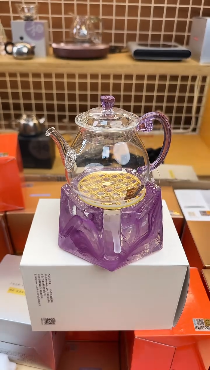 @@禾器晶彩清莲壶浅紫色