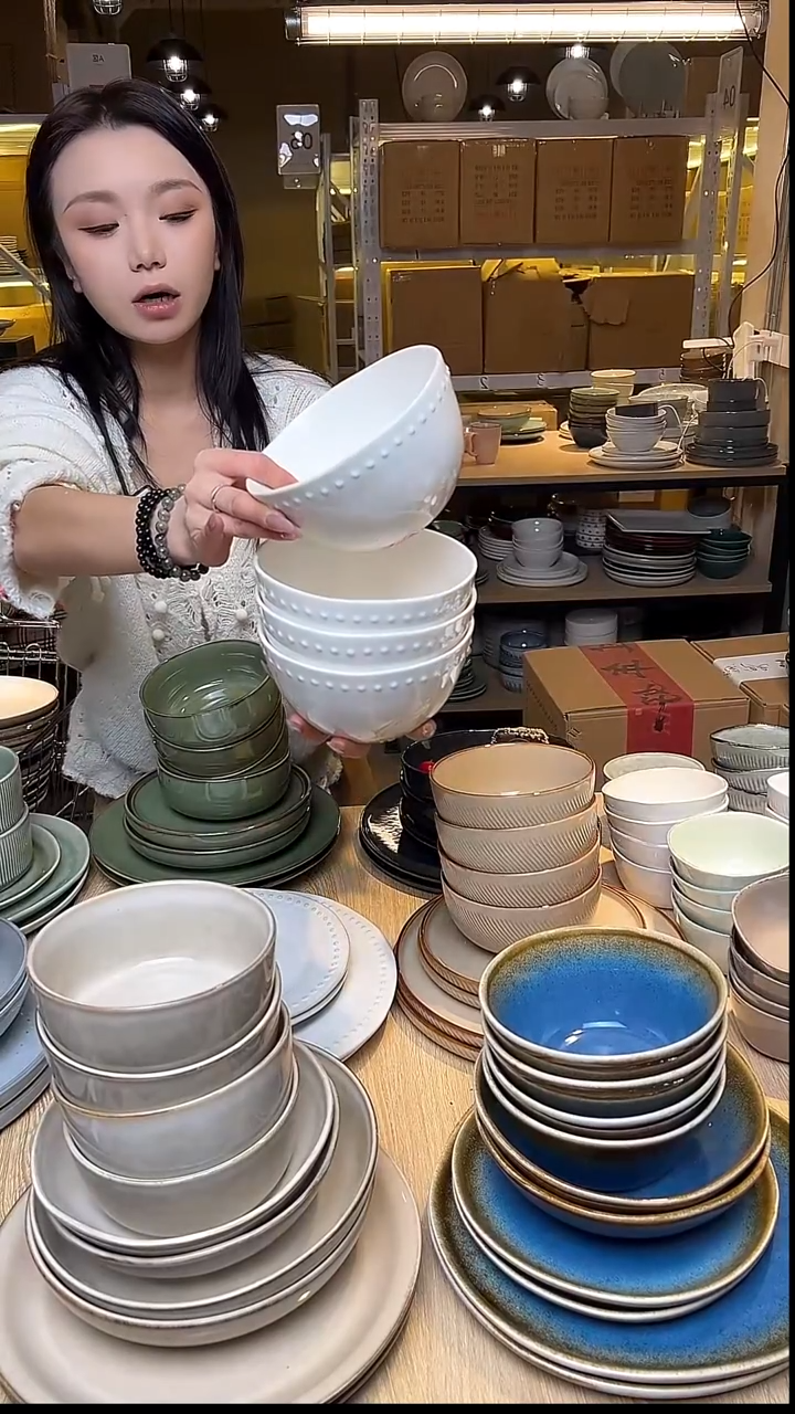 瓷109外贸尾货窑变釉下彩默外微瑕