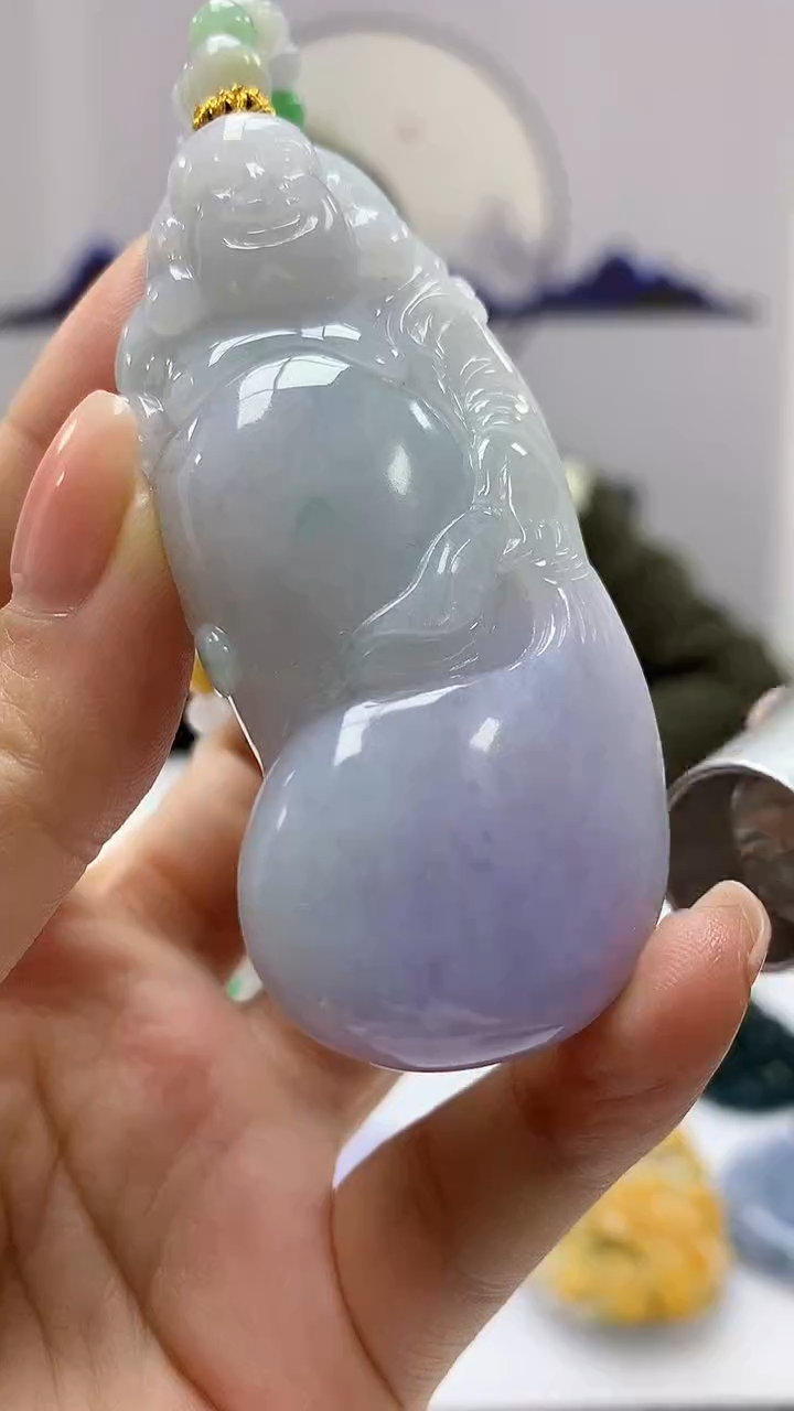 【闪购商品】定制翡翠未镶嵌5152ms-毛货挂件164