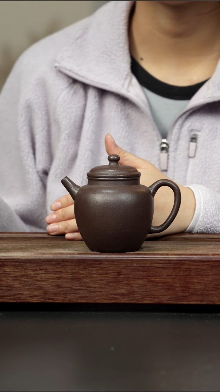 茶壶紫砂粗砂紫泥 玉笠