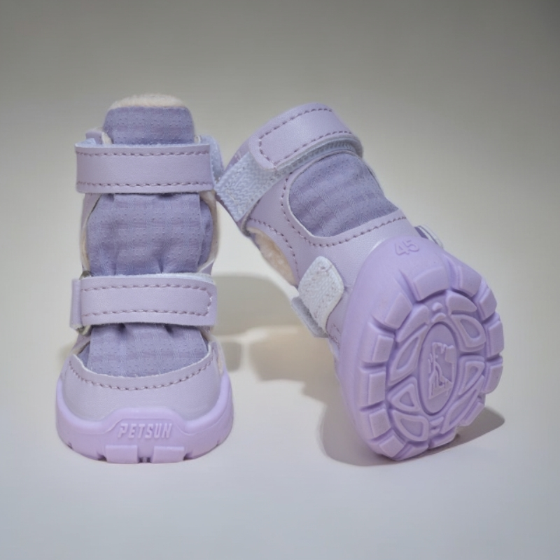 （米仓推荐）狗狗冬季棉鞋羊羔绒御寒棉鞋小型犬泰迪比熊雪纳瑞